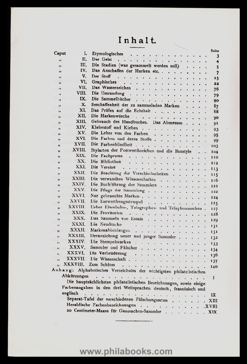 Krause, R., Lehrbuch der Philatelie, 1889, Nachdruck von 1989, 140 ...