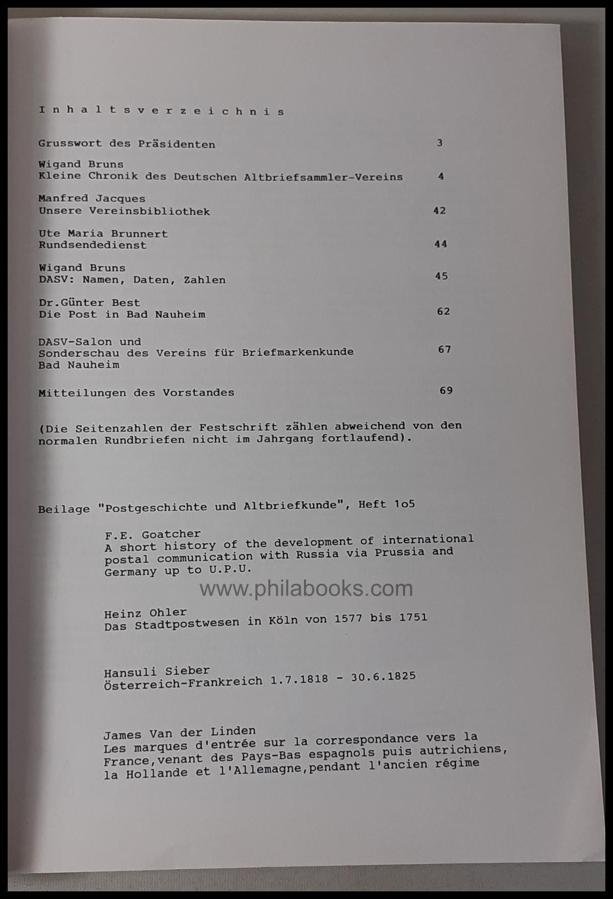 Goatcher, A Short History of the Development of International Post ...