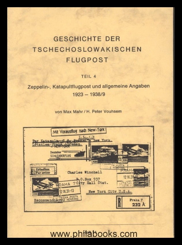 Vouhsem/Mahr, Geschichte der Tschechoslowakischen Flugpost, 1986-9 ...