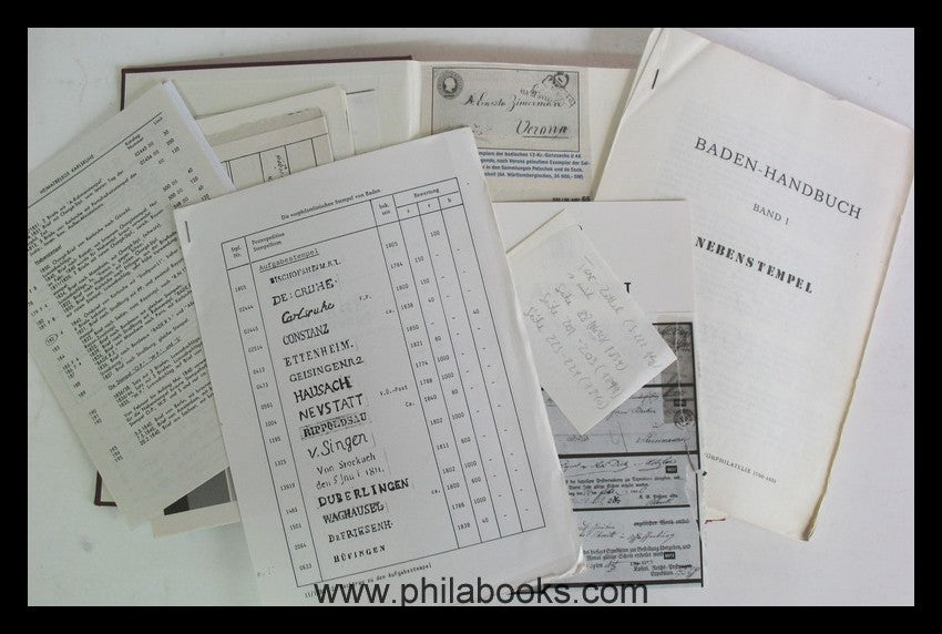 Graf, E., Handbuch der badischen Vorphilatelie 1700-1851, 1971, Po ...