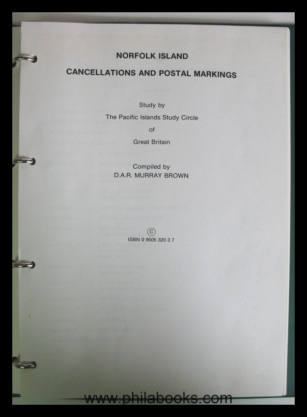 Pacific Island Study Circle of GB, Norfolk Island Cancellations an ...