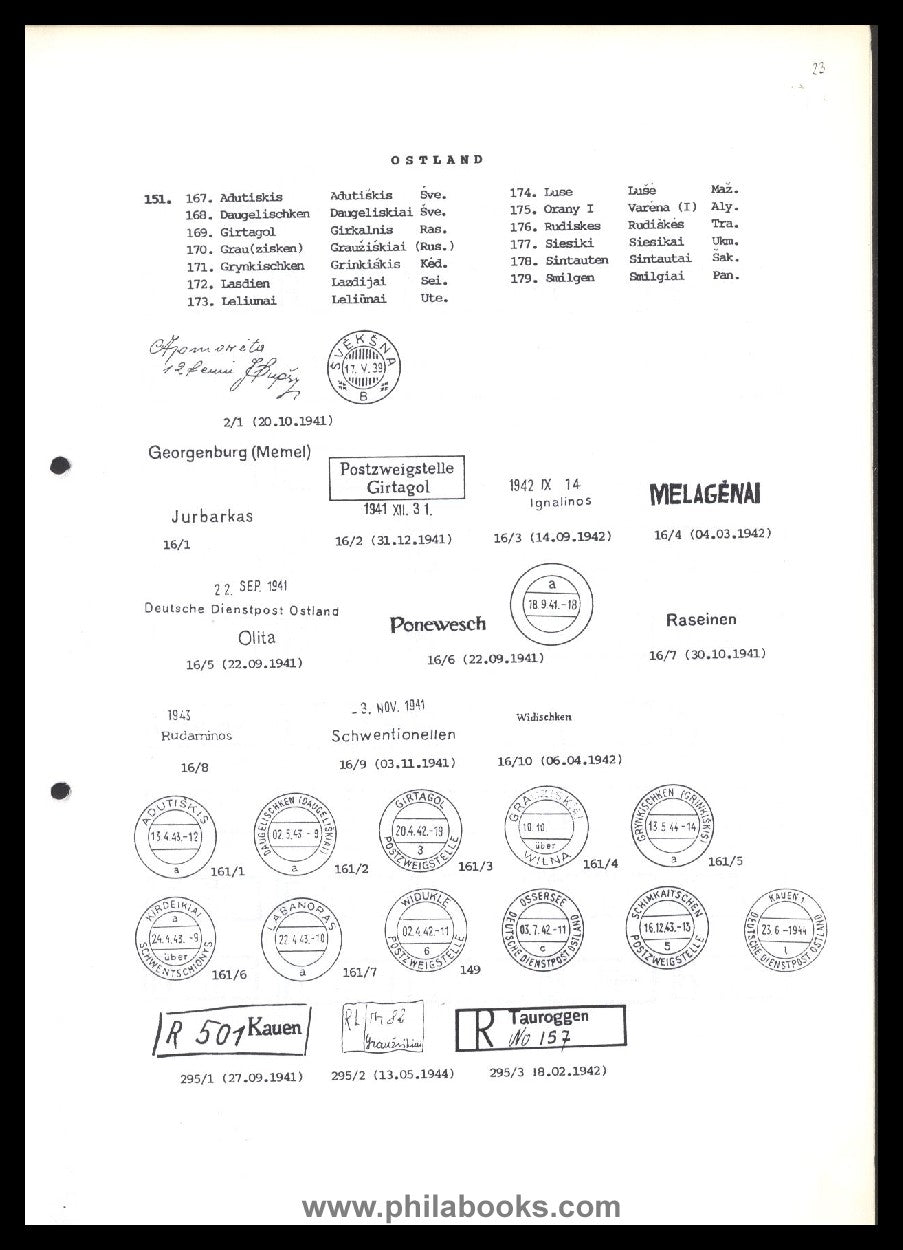 Fugalevicius, V., Pasto Antspaudai, Poststempel in Litauen, 1990, ...