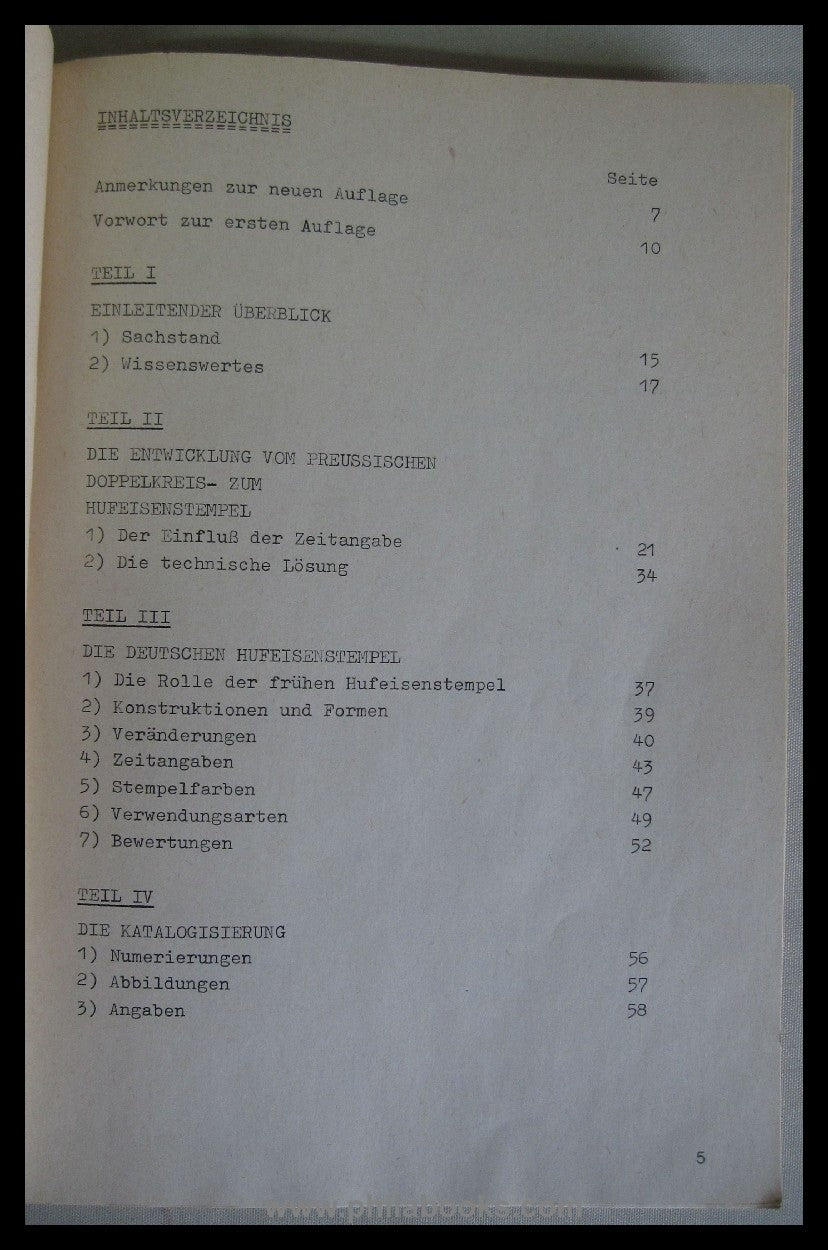 Spalink, Fr., Die Deutschen Hufeisenstempel, 2. überarbeitete Aufl ...