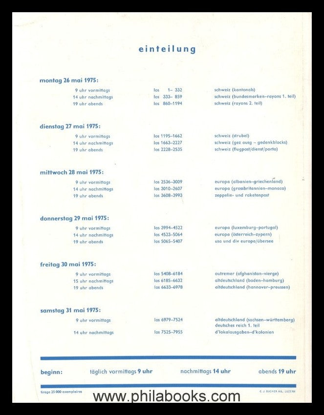Corinphila, Auktion 058, 1975-05, #ad, Schweiz