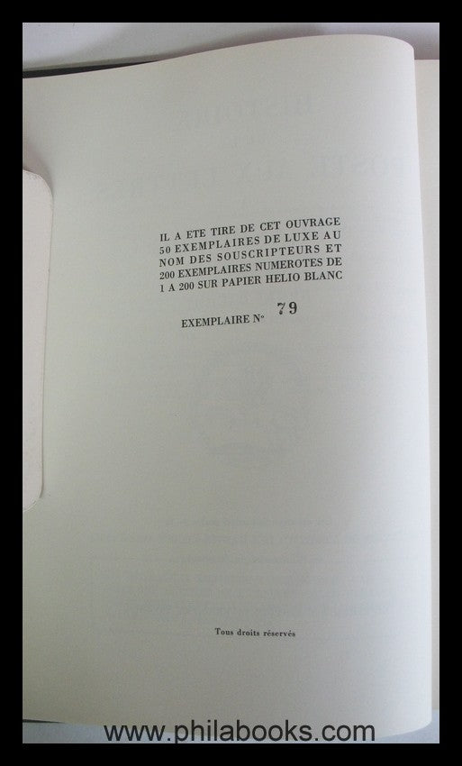Gachot, Prof. Dr. H., Histoire de la Poste aux Lettres a Strasbour ...