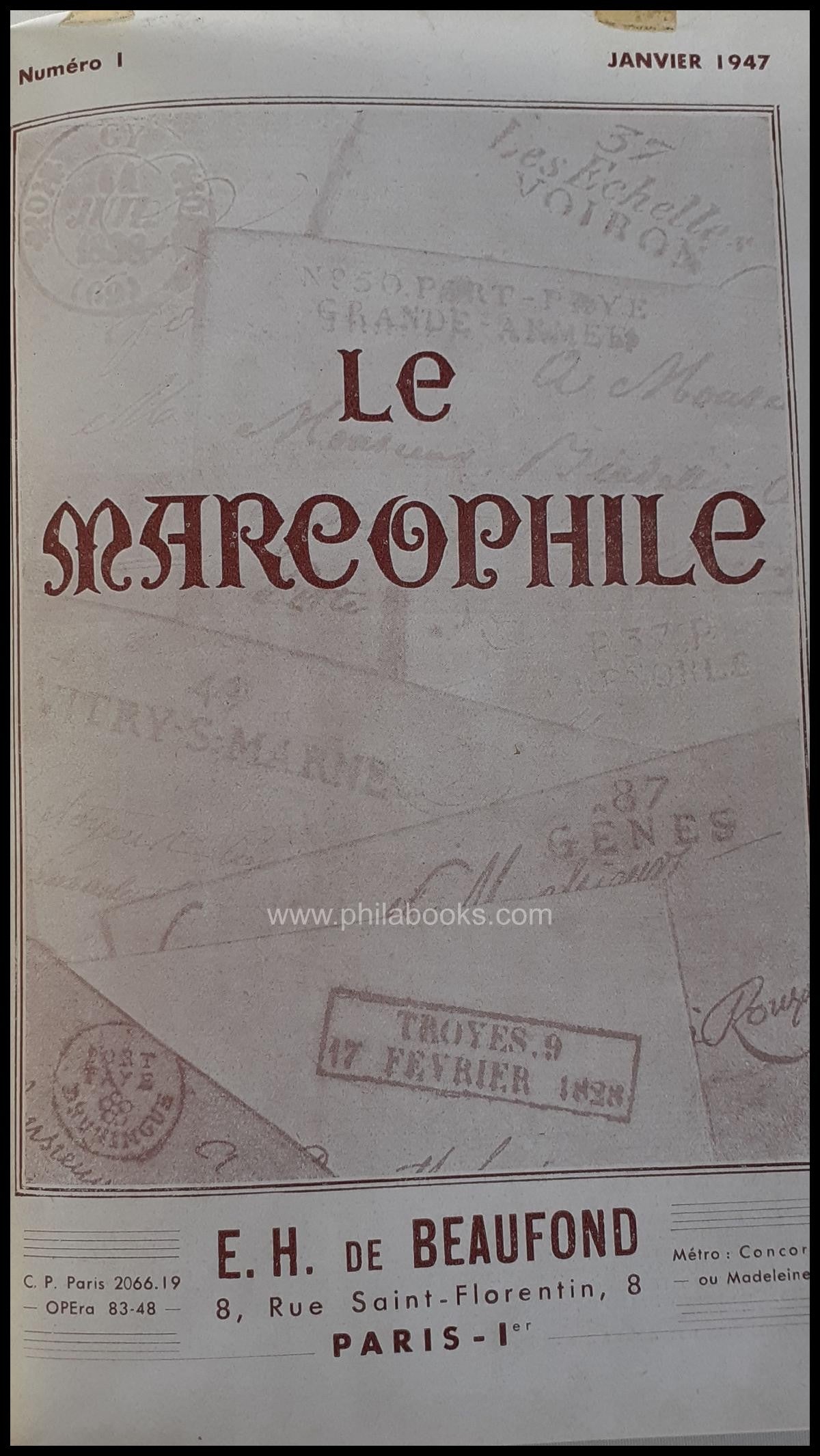 Le Marcophil (E.H. de Beaufond, Paris), Ausgaben 1-81, 1947-60 kom ...