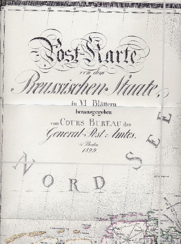 1826, PREUSSEN, Postkarte von dem Preussischen Staate in VI BLätte ...