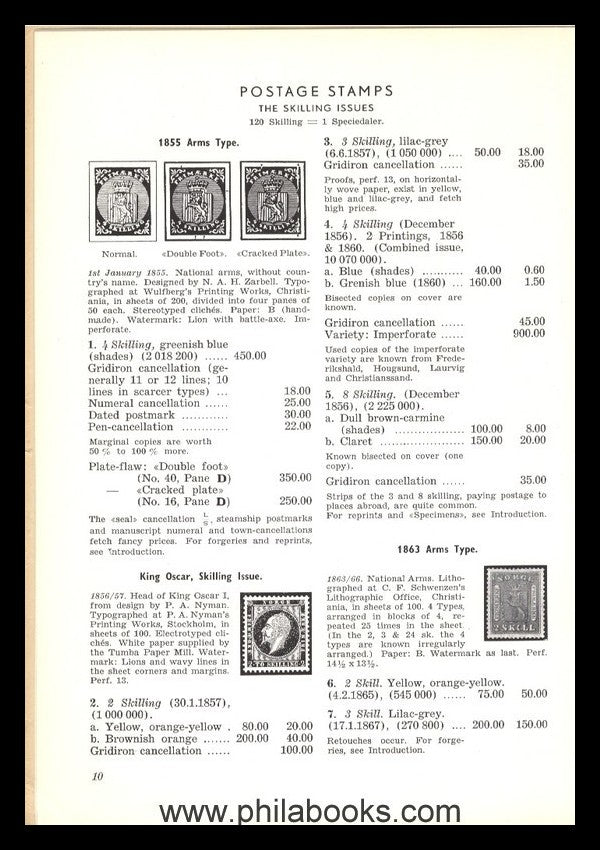 King-Farlow, R., Catalogue of The Postage Stamps of Norway, 1948, ...