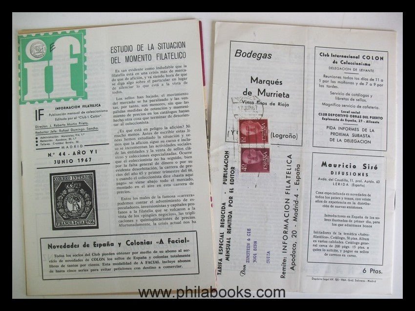 Informacion Filatélica, Club Internacional Colon de Coleccionismo, ...