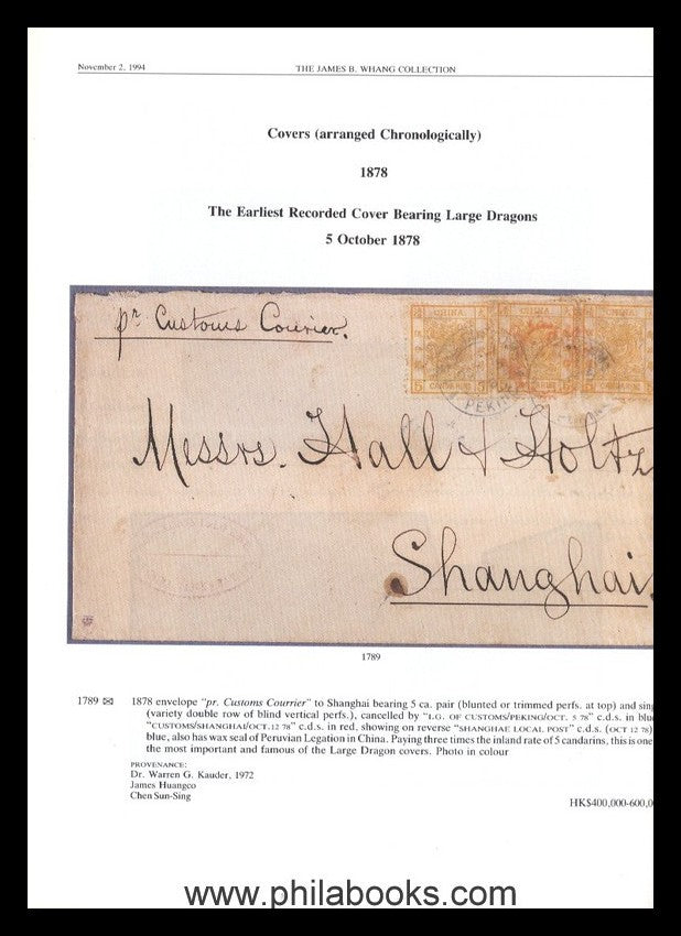 Christies/Lowe, Auktion, 1994-11 'Whang'