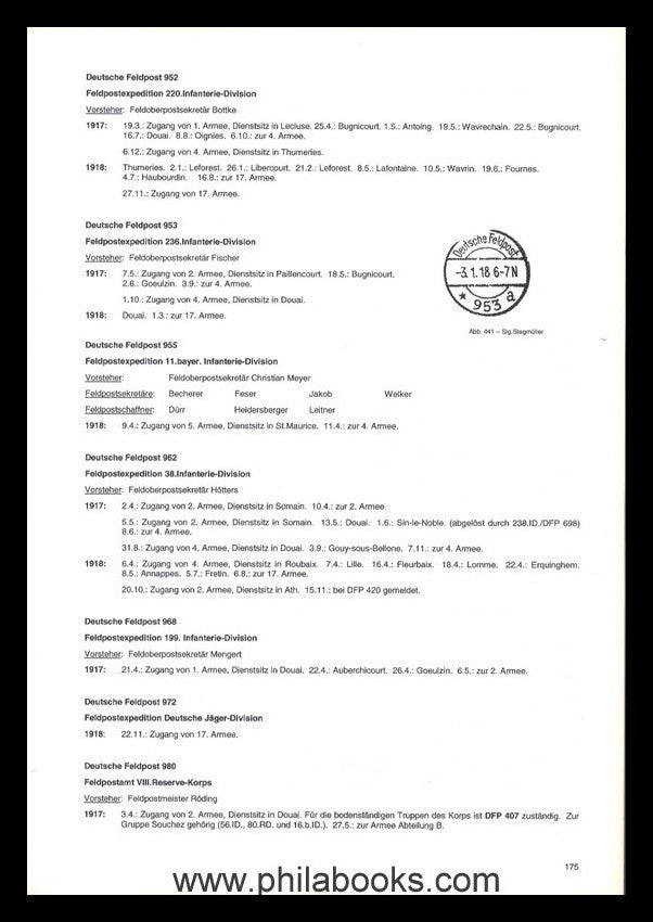 Koop, B., Die Armee-Post-Direktion 6 im Ersten Weltkrieg 1914-18, ...