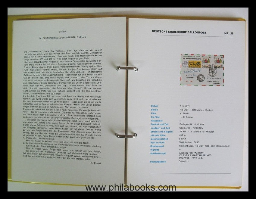 Deutsche Kinderdorf Ballonpost, Ballon - Kurier, 1984, Lose-Blatt- ...