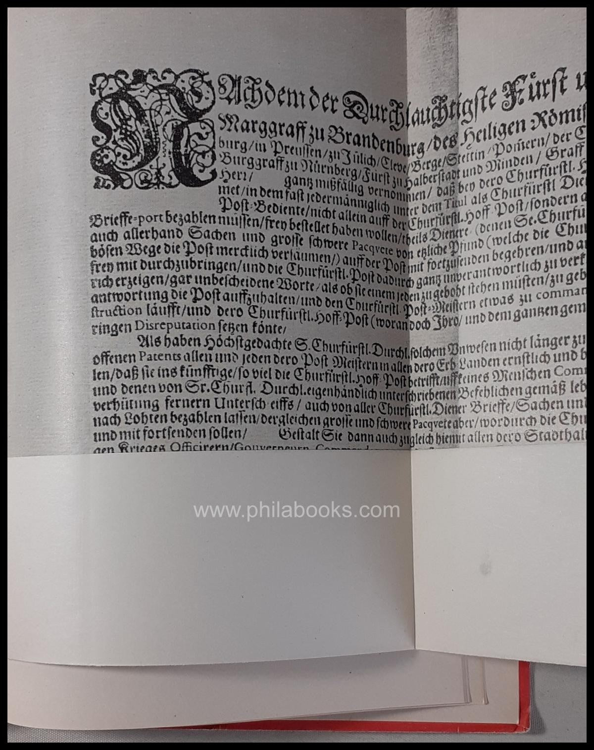 Ohnesorge, Die Deutsche Reichspost in Geschichte und Gegenwart, Au ...