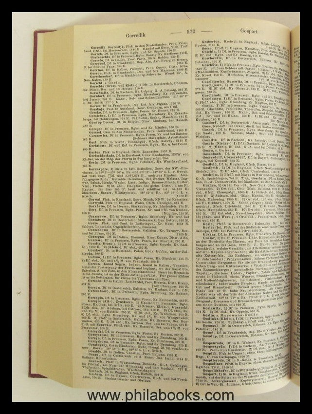 1874, Ritters Geographisch-statistisches Lexikon, hier wieder einm ...