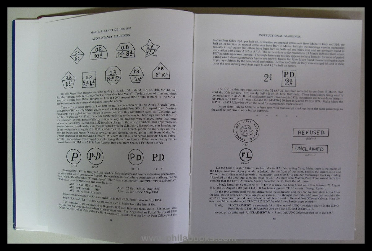 Martin, RE, Malta, The Stamps and Postal History 1576-1960, A ha ...