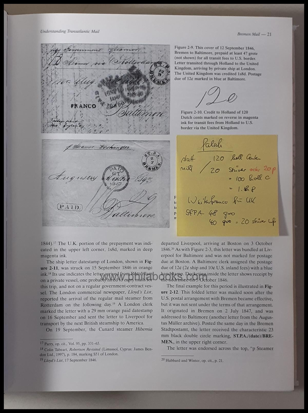 Winter, R. F., Understanding Transatlantic Mail, Volume I, 2006, b ...
