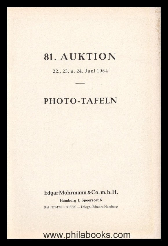 Mohrmann-München, Auktion 081, 1954-06, Bayern
