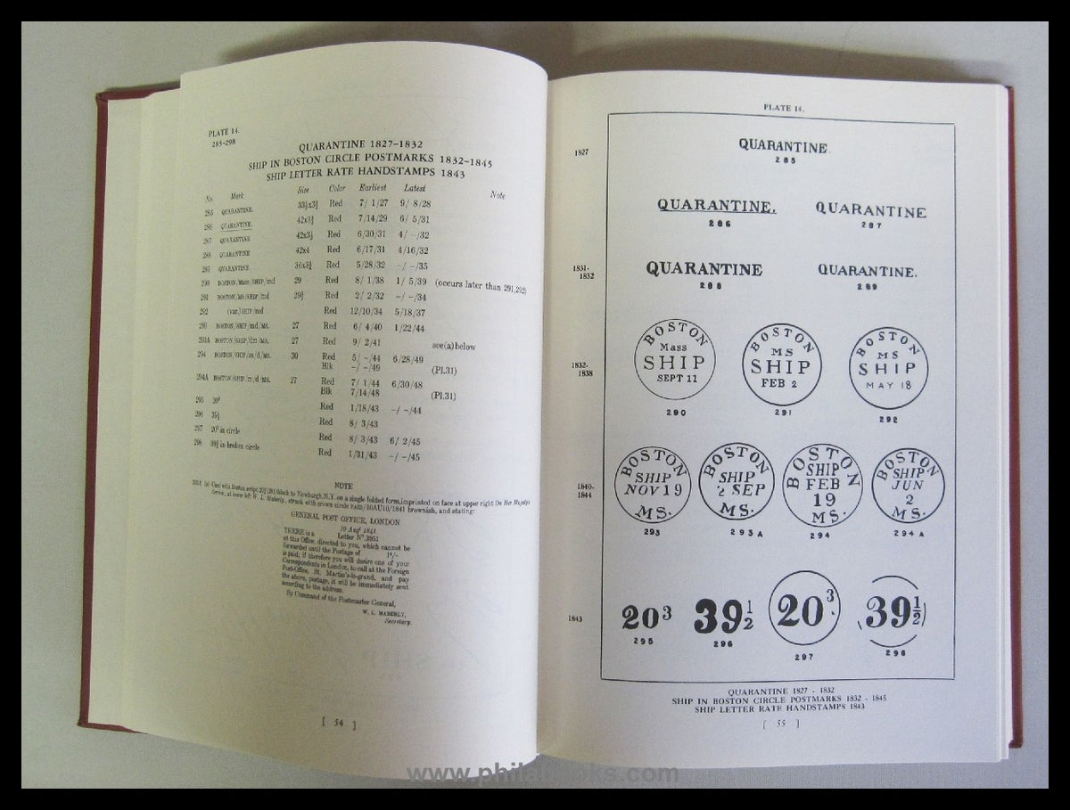 Blake/Davis, Boston Postmarks to 1890, Quarterman- Reprint der Ori ...