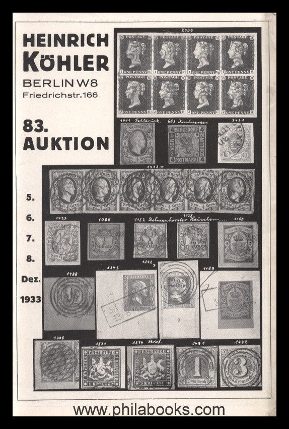 HeinrichKöhler, Auktion 083, 1933-12