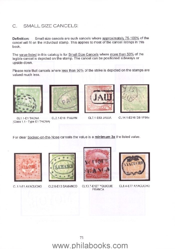 Emsing, E., Peru Cancellation Handbook 1858-1873, 2009, 120 S.+2 S ...