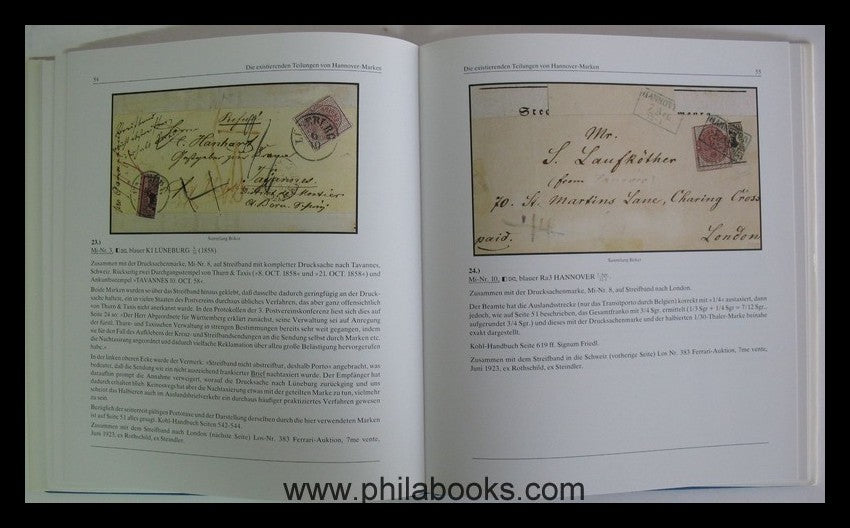 Rohlfs, R., Die Hannover-Halbierungen, geteilte Briefmarken des Kö ...