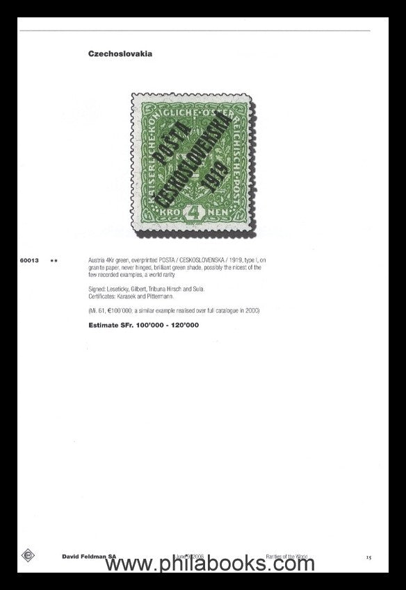 Feldman, Auktion, 2006-06, Mauritius, Osmanisches Reich