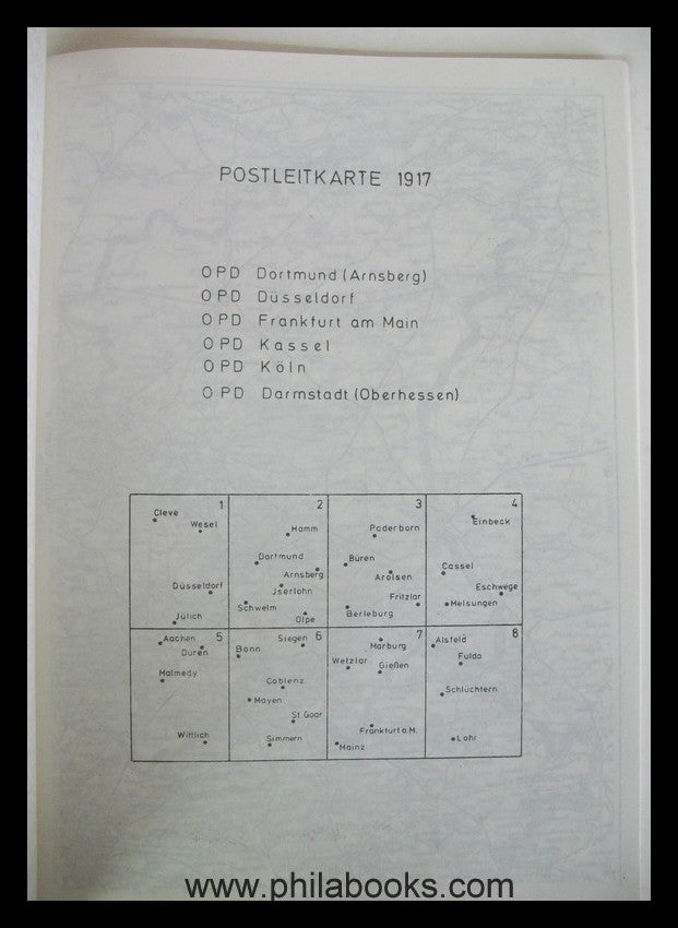 1917, Postleitkarte, broschierter REPRINT der Postleitkarten-Ausga ...