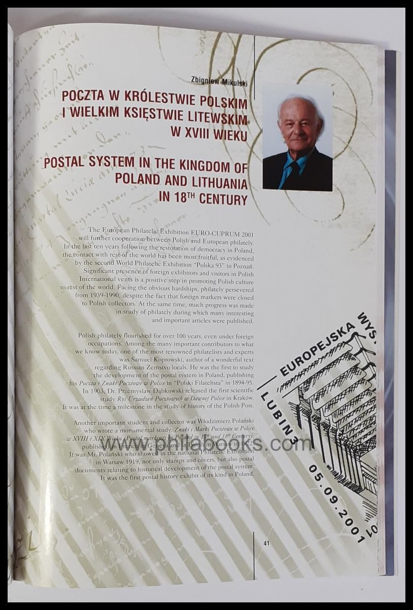 Euro-Cuprum 2001, European Philatelic Exhibition, Exhibition Catal ...