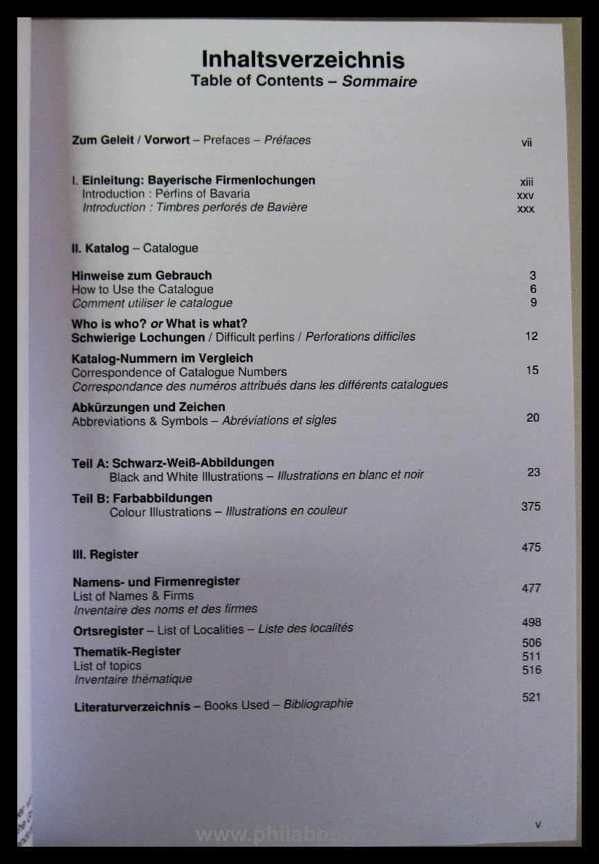 Scharpen, R. von, Katalog der Firmenlochungen des Königreiches Bay ...