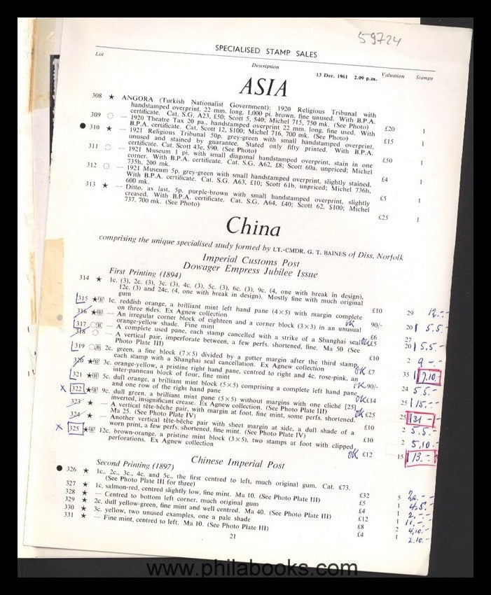 RobsonLowe, auction, 1961-12 #check english#