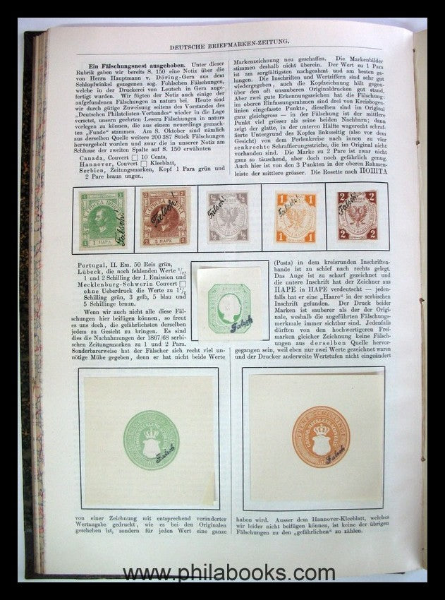Deutsche Briefmarken-Zeitung, 9. Jahrgang 1898, kpl. gebunden im m ...