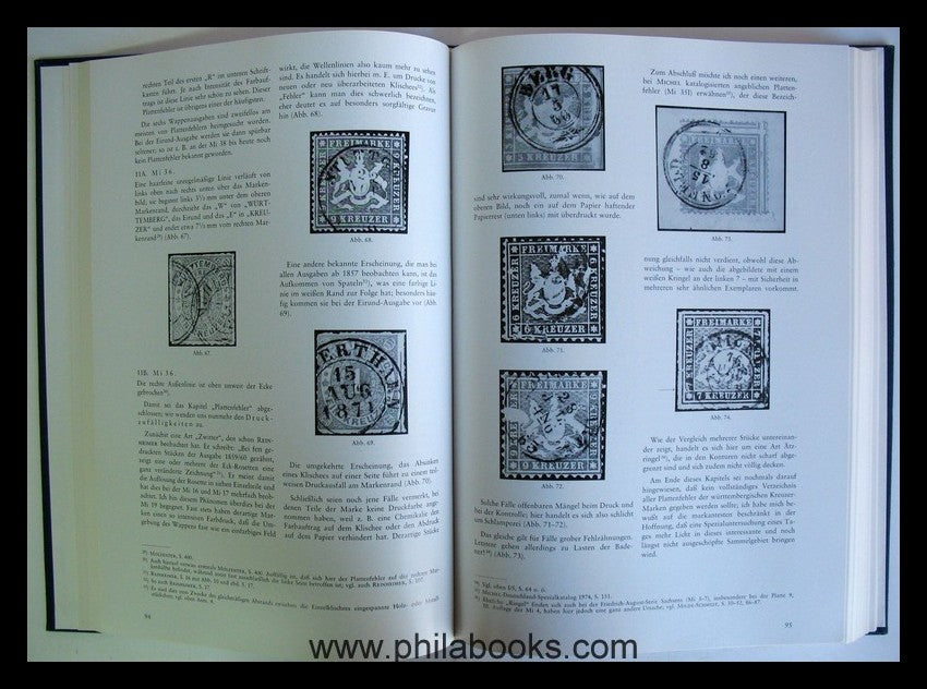 Brühl/Thoma, Handbuch der Württemberg-Philatelie, Kreuzerzeit (185 ...