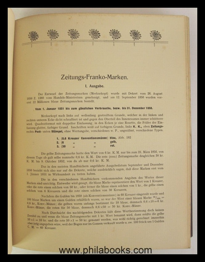 Kropf, H. , Die Postwertzeichen des Kaisertumes Österreich, Prag, ...