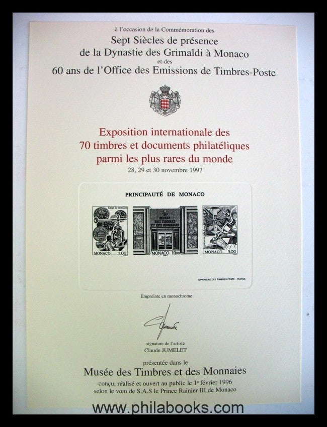 1997, Le Club de Monte-Carlo, Exposition Philatelique Internationa ...
