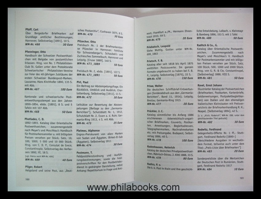 Maassen, W., Katalog und Handbuch der philatelistischen und postge ...