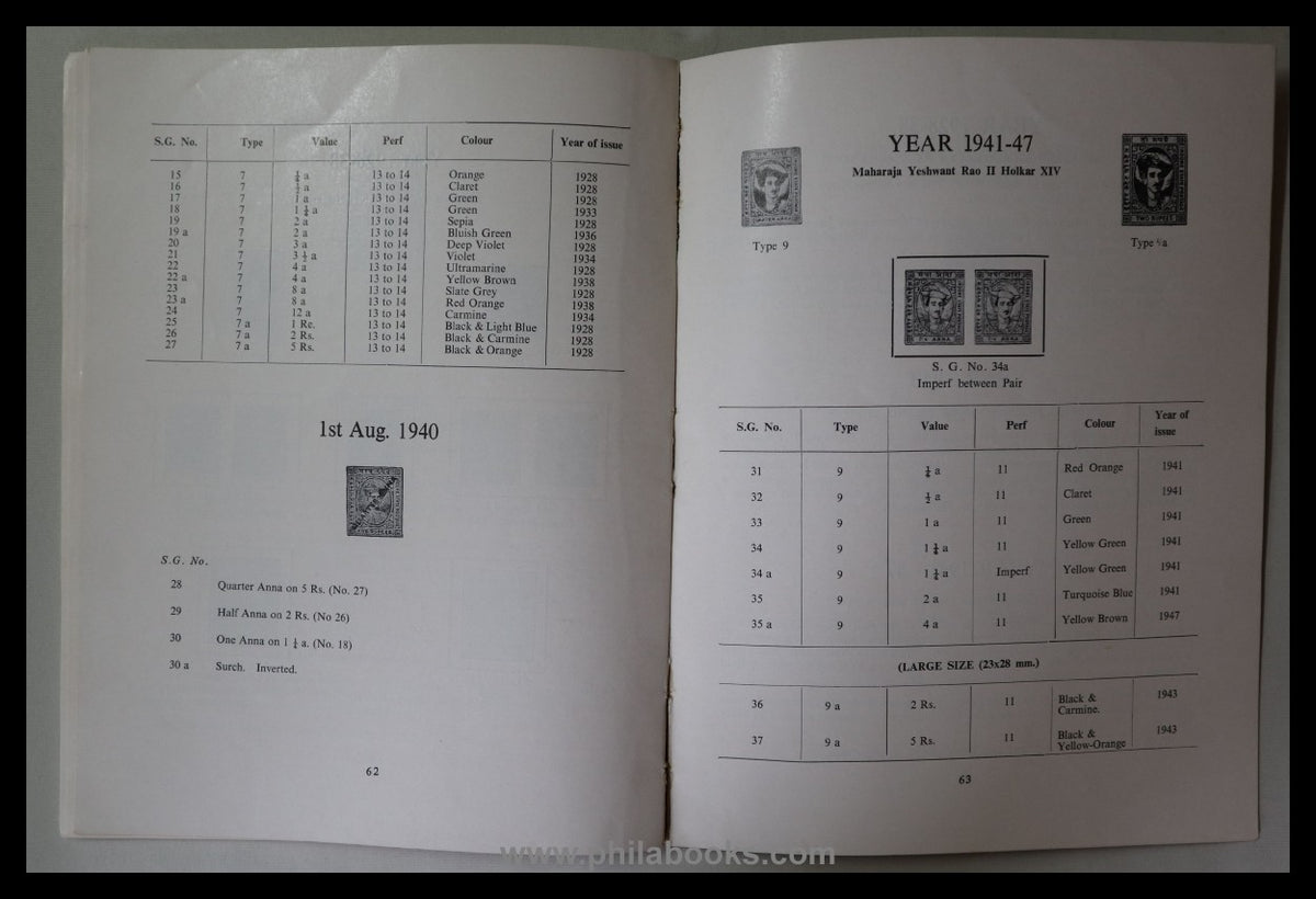 Harkawat, N. J., The Indore State Hand Book, The Postal History of ...