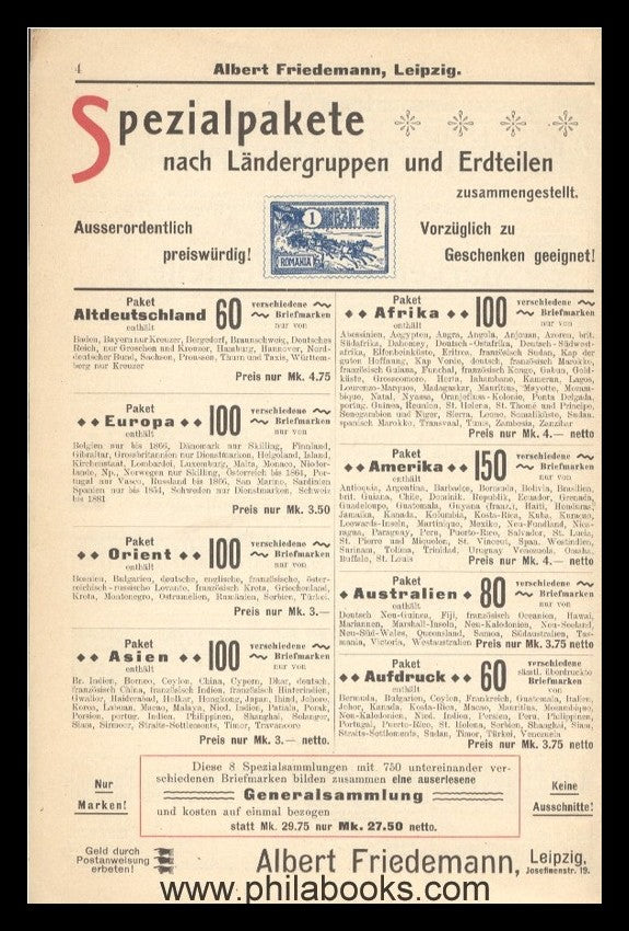 Friedemann, A., Weihnachts-Anzeiger, ca 1905, 12-seitge Firmenbros ...