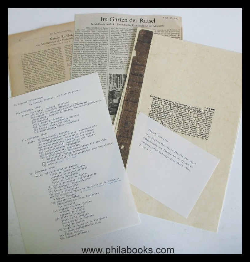 NATALIS RONDOT, Les Timbres-Poste de tous les Etats de Globe en 18 ...