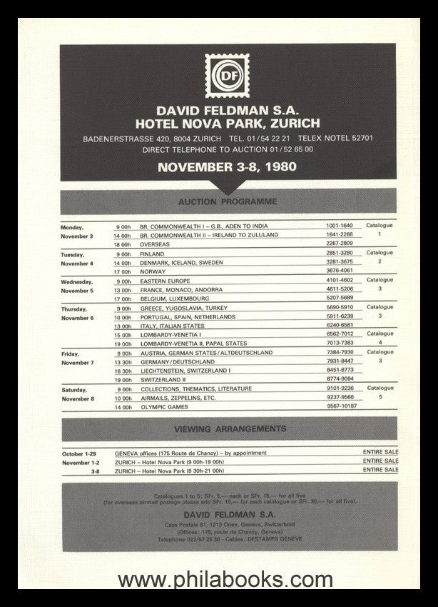 Feldman, Auction 002, 1980-11