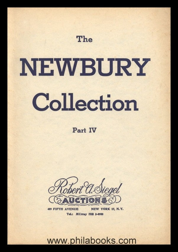 Siegel, auction, 1961-10 'Newbury'