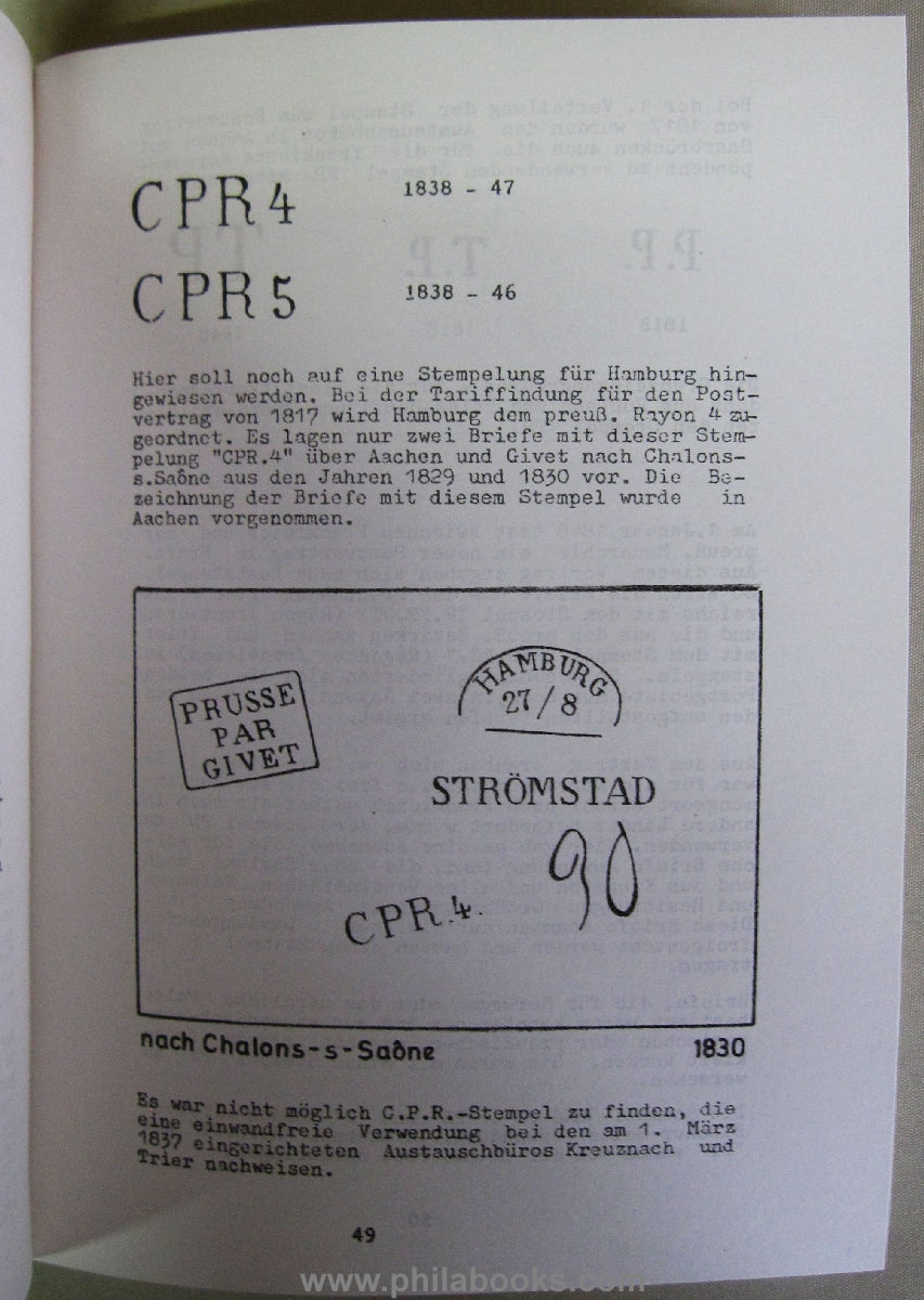 Münzberg, W., Postverhältnisse zwischen Preussen und Frankreich 18 ...