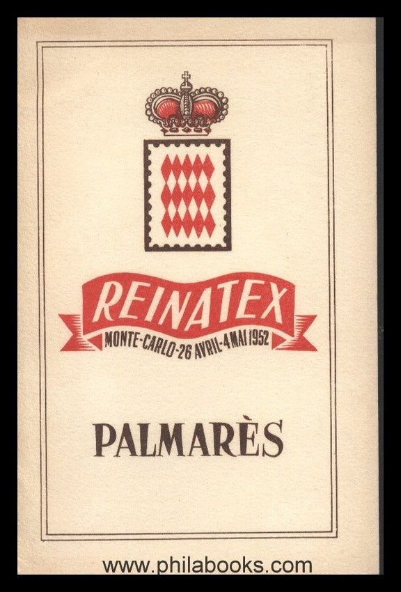 1952, Reinatex 26.04.-04.05.1952, Catalogue, Exposition Philatéliq ...
