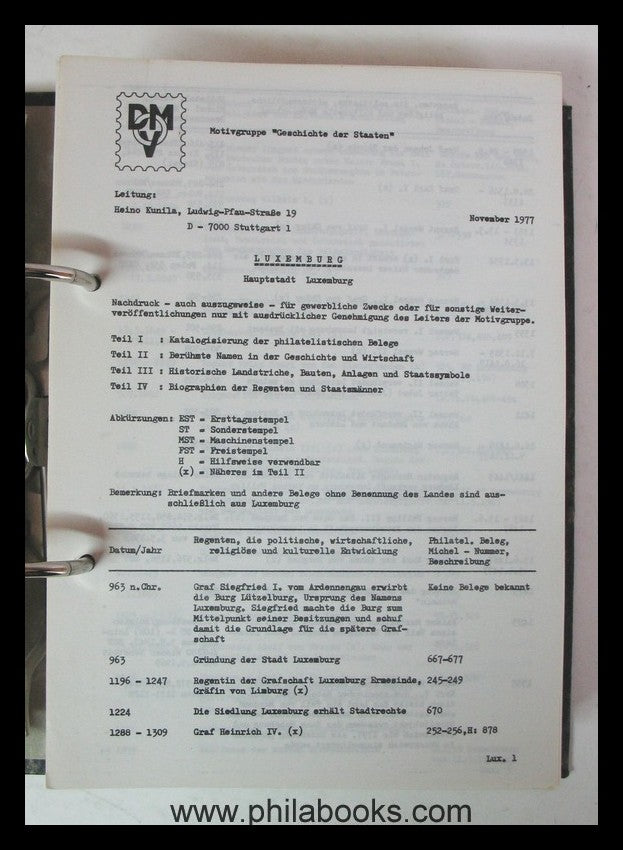 Motivgruppe 'Geschichte der Staaten', hier der Handbuchteil 'Deuts ...