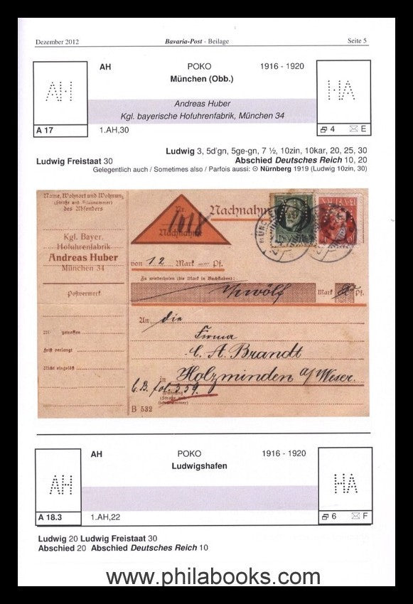 Bavaria-Post, Zeitschrift für Philatelie und Postgeschichte, Rundb ...