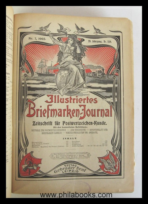 Mustard, Illustrated Stamp Journal, 1905-6, double volume private...