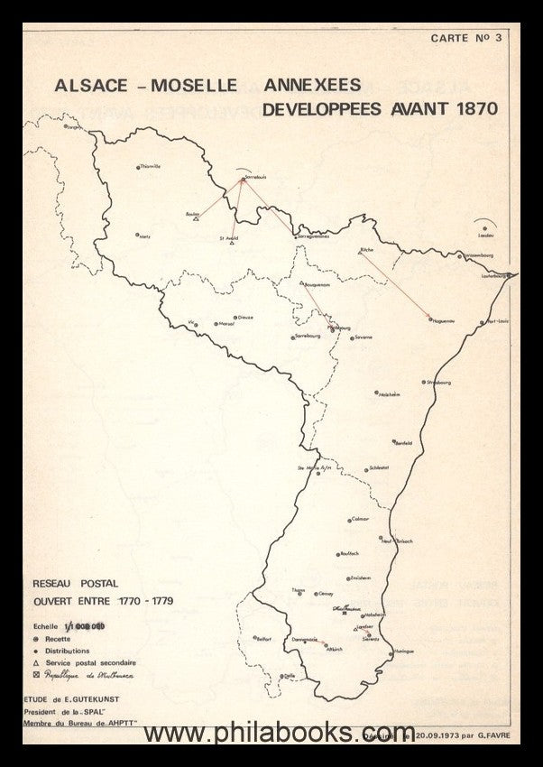Gutekunst, E., Structure & Evolution du Reseau Postal en Alsace-Mo ...