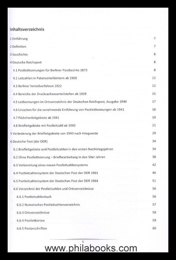 Queck, F., postal codes in Germany, history and detail ...