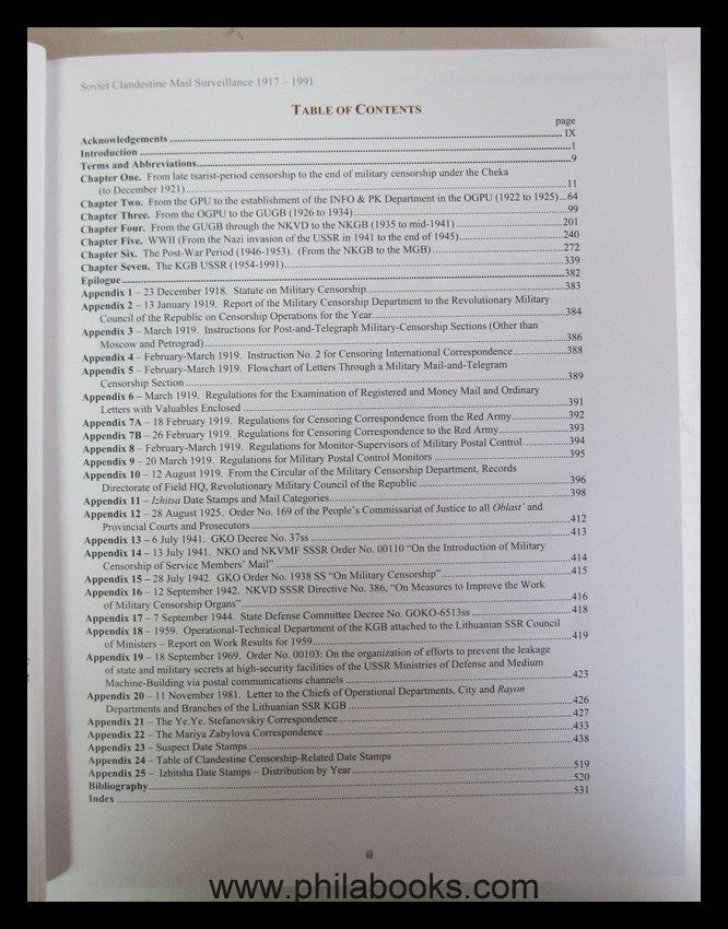 Skipton/Volis, Soviet Clandestine Mail Surveillance, 1917-1991, 20 ...
