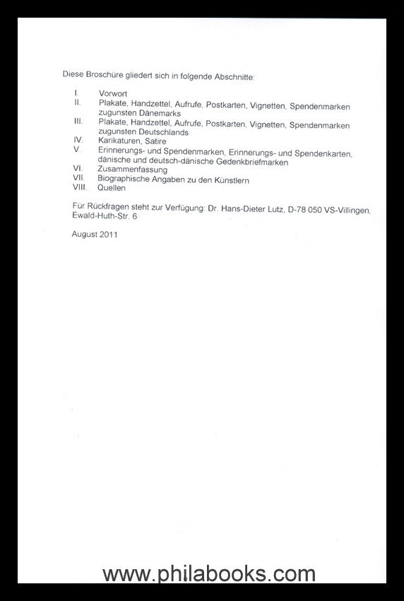 Lutz, Dr. H.-D., Plesbiscit Siesvig, Volksabstimmung in Nordschles ...