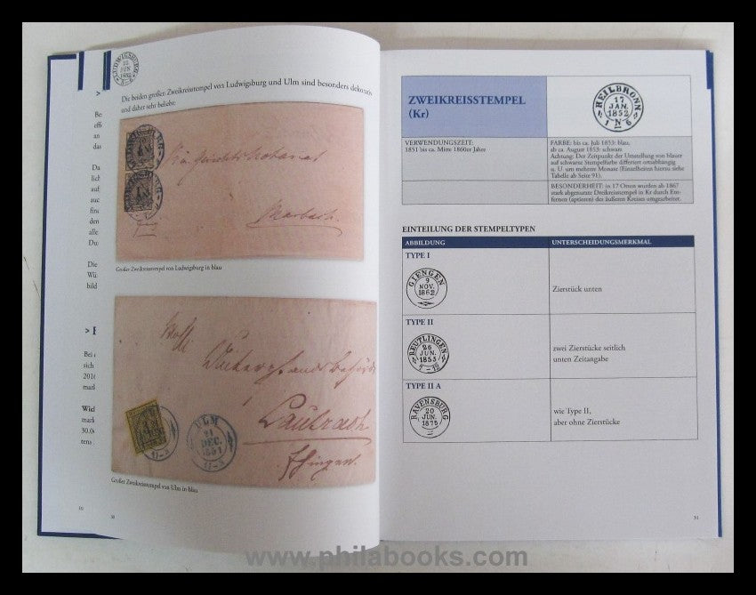 Heinrich, T., Königreich Württemberg. Stempel der Kreuzerzeit 1851 ...
